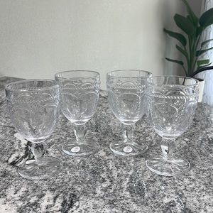 Set of 4 Princess House Goblet Drinkware